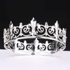 Festa de Coroação Europeia e Americana Transfronteiriça Coroa Barroca Redonda Coroa de Noiva Liga de Liga Estilo Palácio Retrô Tiara
