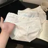 Calcinha Feminina de Algodão Puro Fina 10A Verão, Cintura Média, Renda Nova nas Bordas, Algodão, Estilo Japonês, Classe A, Retrô