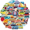50 Adesivos de Balsa Desenho Animado, Fotos de Carros de Trânsito, Desenhos Animados Cognitivos para Crianças, Adesivos Fofos de Educação Infantil para Jardim de Infância