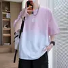 Camiseta de Manga Corta Holgada de Seda de Hielo para Hombre Verano 2026 Nueva Camiseta de Media Manga Marca Trendy para Jóvenes Estudiantes Top