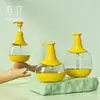 Nueva Botella de Loción Blanca con Tapa de Tarjeta de 300ml 400ml500ml Transparente de Lujo Ligero Redonda para Gel de Ducha