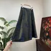 Falda Media Jacquard Estilo Chino Nuevo Zhi Li 2026 Verano Nueva Falda Artística Retro Estilo Nacional con Bolsillos para Mujer