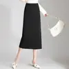 Falda de mujer simple y elegante de corte recto para otoño e invierno 2026, nueva falda lápiz elegante de cintura alta, corte ajustado, longitud media, para ir a la oficina