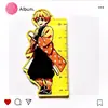 Popular Dibujo Animado Anime Kimetsu no Yaiba Mini Regla Premio Estudiante Infantil Regla Pequeña Modelo Mini Regla de Bolsillo
