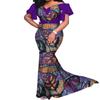 1 Pieza Vestido Étnico Africano para Mujer Vestido Largo Algodón Ankara Vestido Largo WY7965