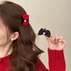 Pinza para el Cabello de Terciopelo de Lujo con Lazo Pinza para el Cabello de Princesa Tamaño Pequeño para Mujer Clip Lateral para Flequillo Accesorio para el Cabello de Moda