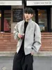 Chaqueta de vuelo americana retro de cuello alto transfronteriza, top elegante de cuero PU de silueta corta, chaqueta de pareja de corte limpio