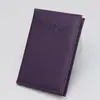 Funda para Pasaporte Bolso para Pasaporte Hecho Logo Publicidad Al Por Mayor Inglés Cuero PU Pasaporte Delgado Bolso Titular para Pasaporte