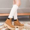 Leggings de Mujer Estilo Coreano para Otoño e Invierno, Rodilleras, Calcetines de Lana Tejidos de Moda en Color Fluorescente, Montones de Calcetines, Calcetines de Punto Plano para Mujer