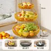 Estante de Almacenamiento para Cesta de Frutas Sala de Estar del Hogar Mesa de Café Escritorio Estante de Almacenamiento para Plato de Frutas Plato de Exhibición de Frutas y Snacks de Múltiples Capas