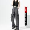 Monos de verano para mujer, de estilo nuevo, finos, de cintura alta, informales, de pierna ancha, adelgazantes, estilo americano pequeño, holgados, de secado rápido, pantalones deportivos