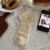 Nuevos Calcetines Cortos Básicos Finos de Seda para Primavera y Verano, Calcetines de Malla Hueca Lisos de Color Sólido para Maternidad, Calcetines Versátiles Transpirables para Mujer