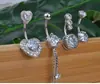 Amazon desejo conjunto requintado de unhas do umbigo curtas pedra Auber Pine anel abdominal ornamentos umbilicais anel do umbigo zircônia