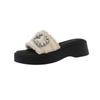 Sandalias Francesas de Plataforma Alta y Suela Gruesa con Tacón de Cuña para Verano para Mujer 2025 Primavera Nuevo Elegantes Versátiles Sandalias de Playa
