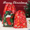 Bolsa de Regalo Navideña, Bolsa de Almacenamiento de Regalos, Bolsa de Empaque, Bolsa Personalizada de Tela No Tejida con Cordón, Almacenamiento a Prueba de Polvo y Humedad