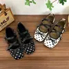 Zapatos Mary Jane Planos de Punta Cuadrada Estilo Francés para Mujer, Nuevos Mocasines Planos de Lunares con Correa Única Primavera y Otoño 2026