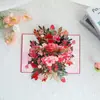 Popular Tarjeta Pop-Up 3D Creativa de San Valentín con Clavel Giratorio de Regalo para Bendecir a Mamá, Venta al por Mayor Transfronteriza