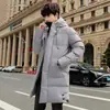 Invierno 2023 Nuevo Talla Grande Hombres Estilo Coreano Casual Moda Versátil Cálido Abrigo de Algodón, Longitud Media, Sin Mangas