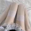 Meias sexy acima do joelho Pretas de Seda Meias sexy para panturrilha Jk Estilo Japonês Tendência Feminina Ins Meias de Seda para usar por fora Brancas