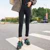 Pantalones de Pana con Forro de Polar Otoño e Invierno Nuevos Elásticos Ajustados Gruesos Adelgazantes Skinny Lápiz Cortos Estilo Ins