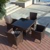 Combinación de Mesa y Silla para Exterior Patio Jardín Exterior Café al Aire Libre Procesamiento Personalizado Muebles de Ratán para Ocio Mesa y Silla de Hotel