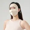 Máscara de Proteção Solar Facial Completa 100% Seda de Amora para Mulheres, Proteção Solar de Verão, Anti-UV, Respirável, Máscara Facial de Proteção para os Olhos
