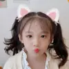 Tiara de orelhas de gato grampo de cabelo infantil fofo grampo de pelúcia japonês para franja grampo lateral acessórios de cabelo para meninas grampo