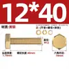 Estándar Nacional Cobre Puro Latón Completo Tornillo Arandela Plana Tuerca Juego Pernos de Cabeza Hexagonal Exterior Combinación 4M5M6M8M10M12M16