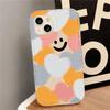 Adecuado para Funda de Teléfono iPhone 17 Pro Max 14 Pro Corazón Colorido Cara Sonriente 16 Cobertura Completa 15/13 Funda Protectora