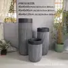 Vaso decorativo de piso de plástico reforzado con fibra de vidrio recto nórdico para el hogar, hotel, centro comercial, empresa, ornamentos de paisajismo para ingeniería de plantas verdes