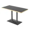 Juego de Mesa y Sillas tipo Booth Estilo Industrial para Tiendas de Postres y Té con Leche, Cafeterías, Restaurantes de Hot Pot y Restaurantes Occidentales