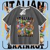 Tungtungsahur Tongtongge Homem Palito de Madeira Camiseta Infantil de Manga Curta Top de Algodão Puro Verão Shanhaijing Estrangeiro Abstrato