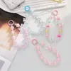 Nova Corrente de Celular com Pingente de Laço e Contas Chaveiro de Trevo de Quatro Folhas da Sorte Corrente Decorativa para Mochila Venda por Atacado