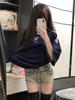 Shorts de Mezclilla Retro Estilo Americano para Chica Caliente de Verano para Mujer Nuevos Cintura Baja Adelgazantes Diseño de Alta Calle Sentido Cadera Súper Cortos Pantalones Calientes
