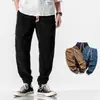 Nuevos Pantalones Casuales de Pana Lavada Holgados Estilo Japonés para Hombre Otoño/Invierno 2026 Estilo Chino Retro con Etiqueta Ajustados