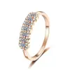 Anel de Prata de Lei S925 Cor Dourado Champagne com Moissanita para Mulheres, Luxo Leve, Simples e de Alto Padrão, Versátil para o Dia a Dia, Anel de Pedido e Casamento