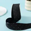 Nova Fita de Couro Sintético com Diamantes de 4cm, Fita para Embalagem de Presente com Flores Florais, Fita para Embalagem de Bolo de Buquê DIY