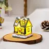 Nuevas Decoraciones Navideñas: Casa Pequeña Resplandeciente de Resina con Luces, Casa de Escena de Nieve de Estilo Europeo de Ensueño, Pequeño Regalo de Navidad