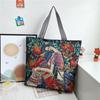Novas Bolsas Retrô Europeias e Americanas Pintadas para Mulheres Atacado Moda Estilo Étnico Bolsa Tote de Axila Bolsa de Ombro de Lona Feminina