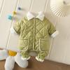 Ropa de Otoño e Invierno para Bebé Mono para Recién Nacidos Niños y Bebé Algodón Delgado Algodón Harper Chaqueta Abrigo Acolchado de Algodón Ropa de Salida de Invierno Ropa para Sujetar Traje