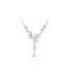 [Serie Flor de Glicina] Collar Floreciente de Flor de Glicina para Mujer Más Fácil de Combinar Cadena de Clavícula de Gama Alta de Nicho