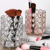 Venta al por mayor de fábrica Cilindro de almacenamiento para pluma recta de cristal Escritorio Tocador Tienda de uñas Belleza Cubo para brochas de cejas Venta al por mayor