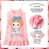 Vestido fino sin mangas pijama infantil verano falda de tirantes niña niños medianos y grandes traje de princesa para casa lote