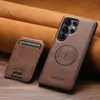 Funda para Teléfono Móvil Dos en Uno Adecuada para Samsung S26Ultra Galaxy25 Cargador Inalámbrico Magnético Soporte para Tarjetas Funda de Cuero