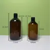 Botella de Plástico Marrón de 300/500 ml para Gel de Ducha y Champú, Botella Pequeña con Bomba para Gel Antibacterial