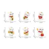Micro-paisaje Creativo Lindo Gato de la Fortuna Figura Kawaii Granulados Casa de Muñecas DIY Accesorios Decorativos Mini Adornos de Escritorio