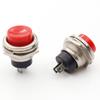Interruptor Pulsador Pequeño Sin Bloqueo de Rearme Automático Ds-212 Empuje a Través Punto Redondo de 16 mm Interruptor de Encendido Disponible en Múltiples Colores