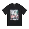 Comércio Exterior Marca da Moda Marca Roxa Logo Clássico de Letras Estampado Manga Curta Névoa Rua Americana Marca da Moda Camiseta