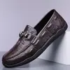 Sapatos Masculinos 2026 Novo Estilo Primavera Mocassins de Couro Bovino Couro Macio Solado Macio Slip-On Casuais para Dirigir para Homens