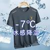 [Entrega rápida] Camiseta de manga curta de malha de seda gelada masculina verão solta gola redonda casual all-match camiseta tendência